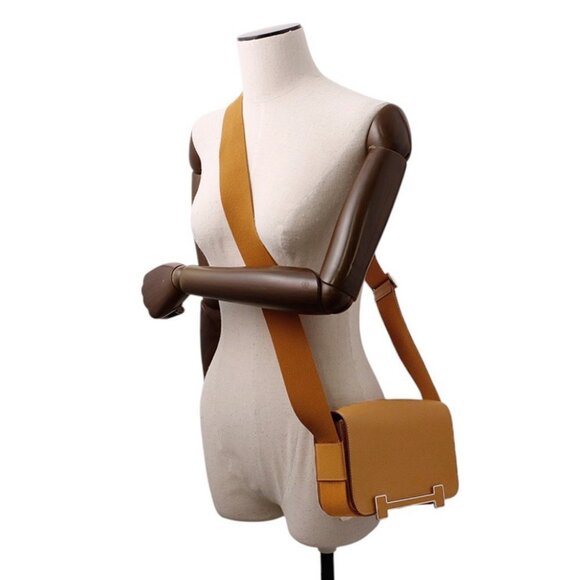 HERMES Geta Chevre Myzore Goatskin Camel - Picture 3 of 15